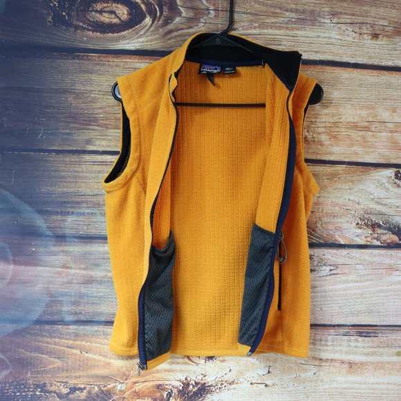 Patagonia Vest Womens Medium Orange Polartec Regulator Fleece Full Zip Jacket - Picture 6 of 9
